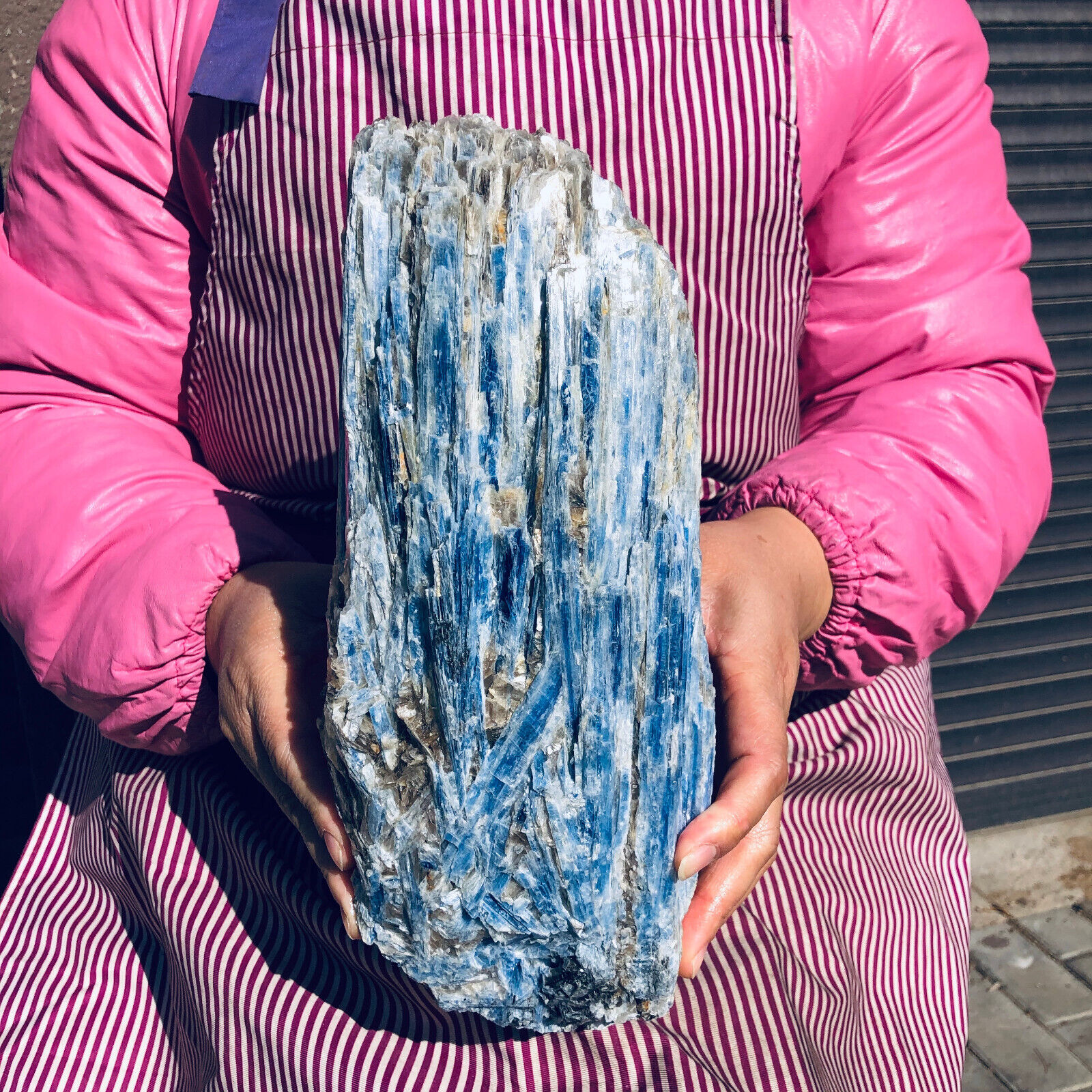 11LB Natural blue kyanite quartz crystal rough mineral speciman healing