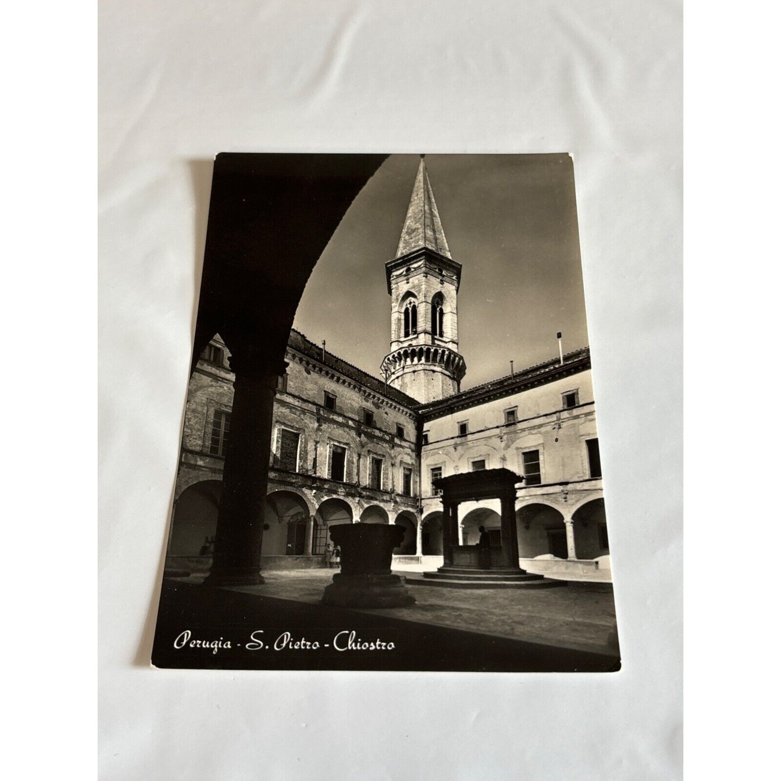 Vintage Perugia S. Pietro Cloister Postcard