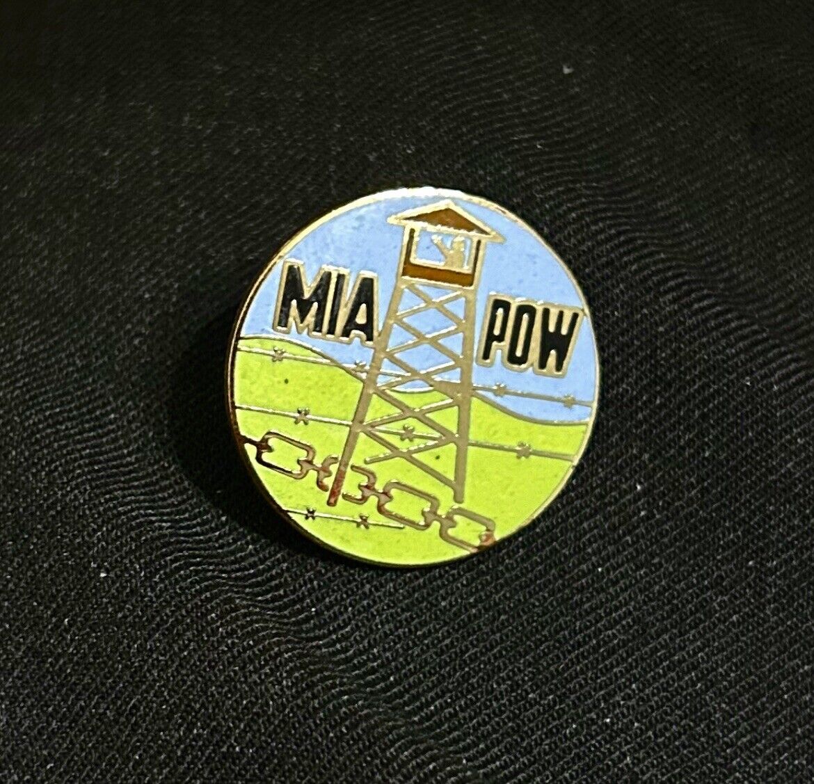 1986 Vintage POW MIA Pin HMC 1-Inch.  