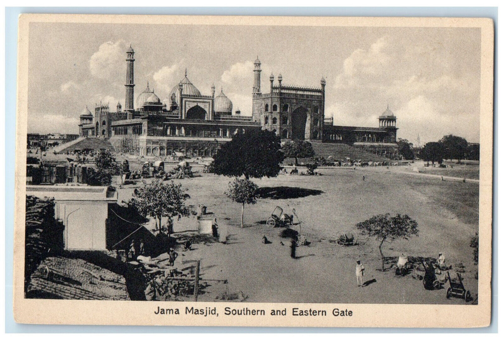 c1920's Jama Masjid Southern and Eastern Gate Delhi India Unposted Postcard