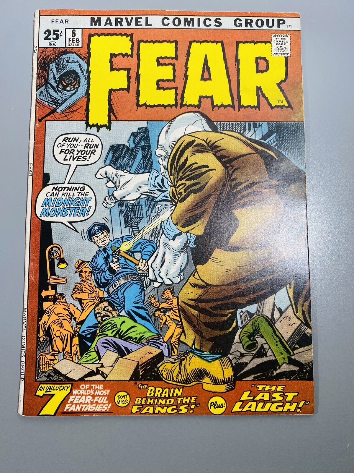 Fear #6 Marvel, 1972 Stan Lee - Midnight Monster - Bronze Age 1st Print BEAUTY