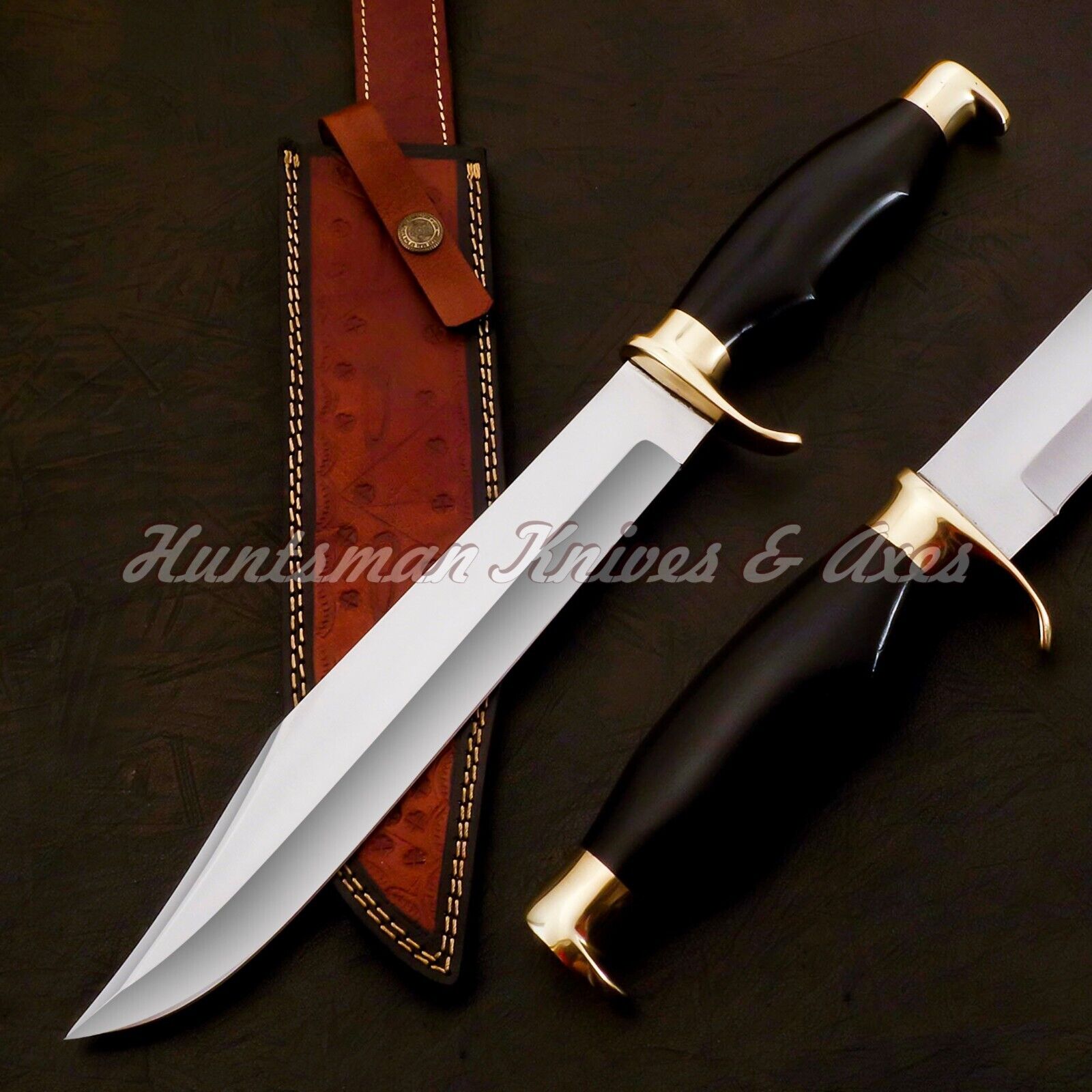 Custom Made Hand Forged Stainless Steel clip point BOWIE Replica W/Black Micarta