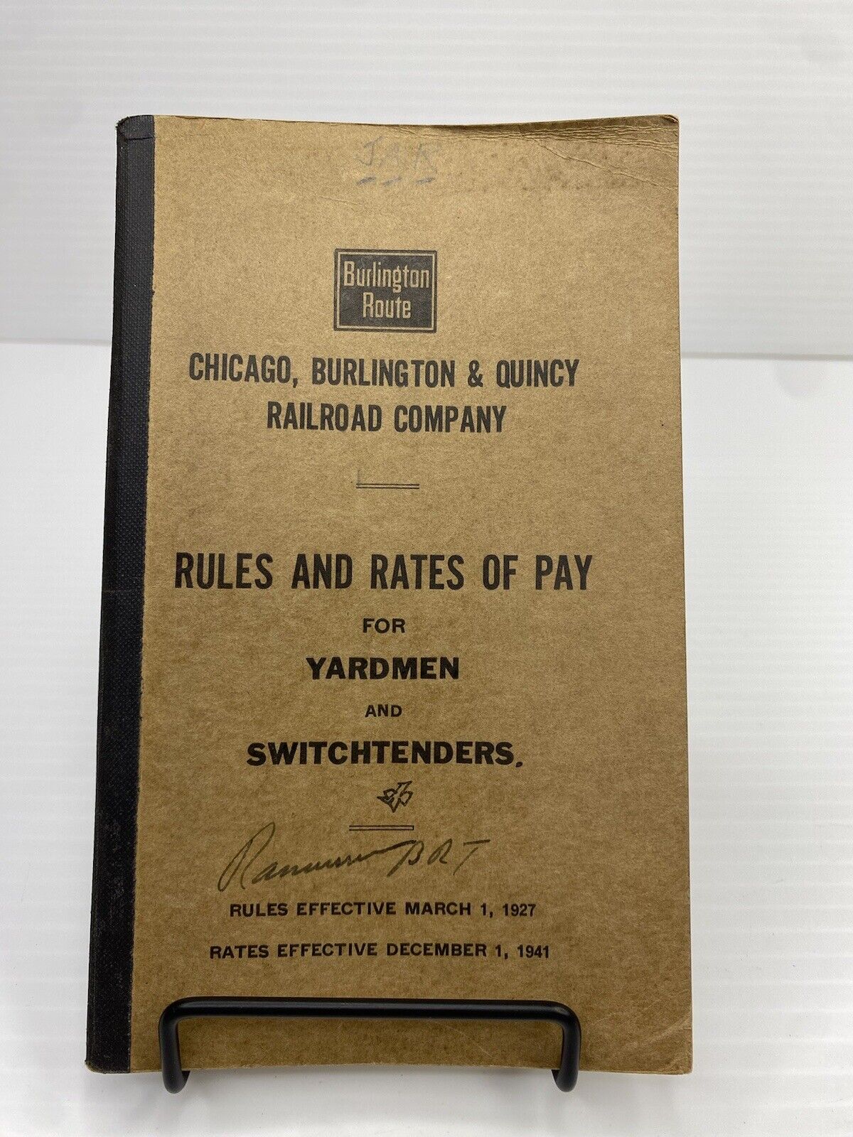 1941 Burlington Route Chicago Burlington & Quincy Railroad Co Rules Rates Switch