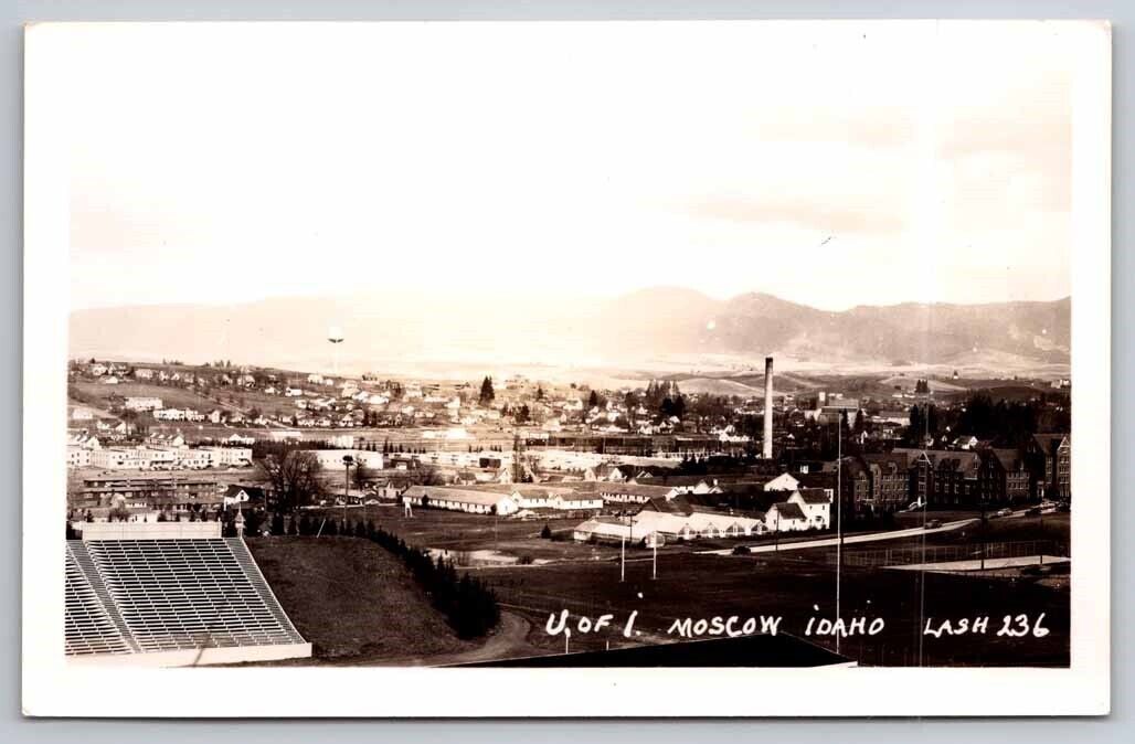 University of Idaho Moscow ID Idaho Aerial View Lash #236 Postcard RPPC