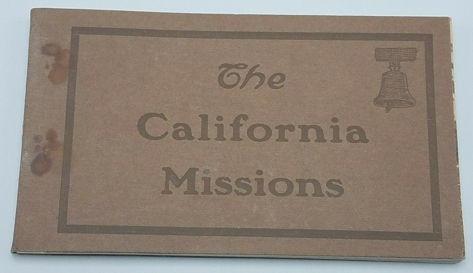 Vintage Sepia Photo Postcard Book The California Missions O. Newman Co. 22 Cards