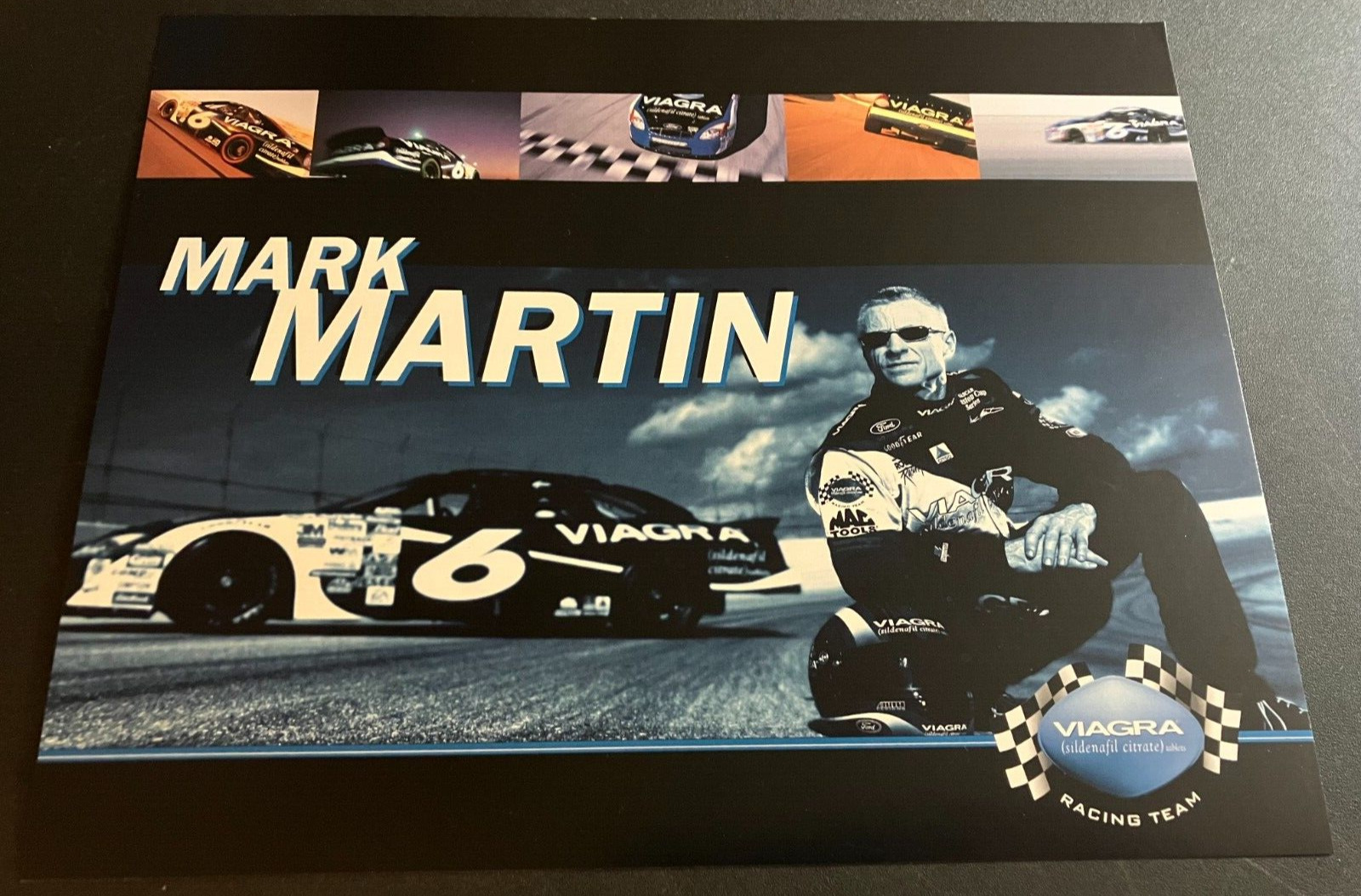 2003 Mark Martin #6 Viagra Ford Taurus - NASCAR Winston Cup Hero Card Handout