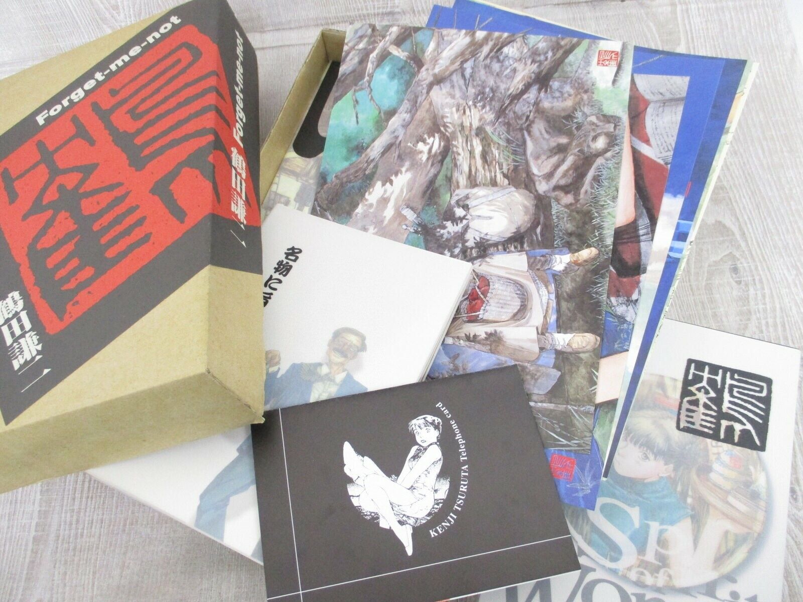 KENJI TSURUTA Complete Art Set FORGET ME NOT Comic Fan Book 1997 Ltd Box KO
