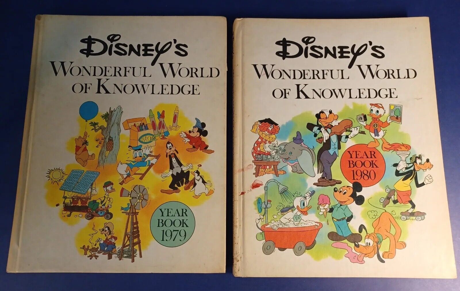 Disney's Wonderful World of Knowledge Lot of 2 1979 and 1980 Hardcover 