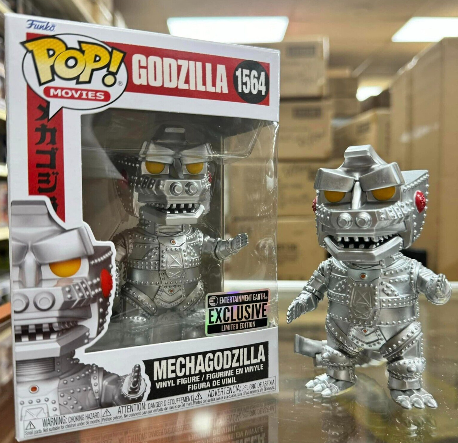 Funko Pop Godzilla Mechagodzilla Vinyl Figure - EE Exclusive with protector