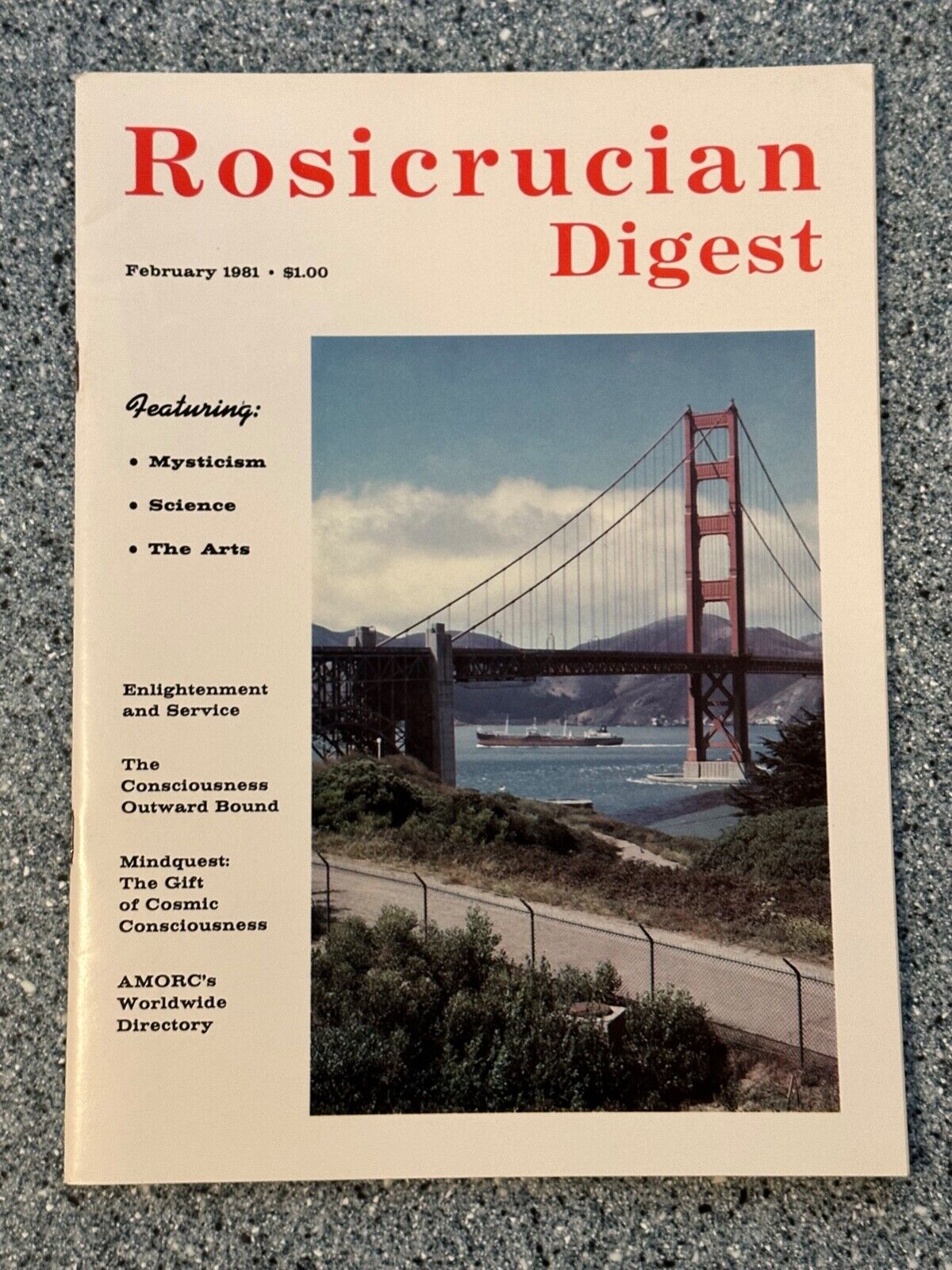 Rosicrucian Digest AMORC Mysticism Consciousness Enlightenment Feb 1981 