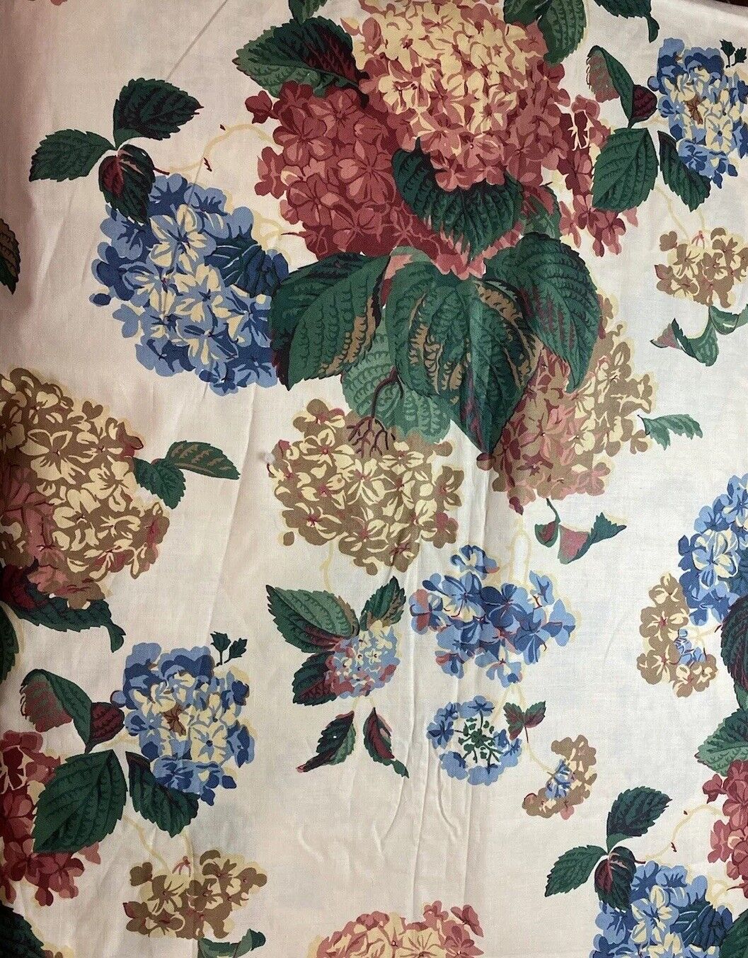 Vintage Old Deerfield Decorative Cotton Chintz Upholstery Fabric 52” X 3.2 Yrds