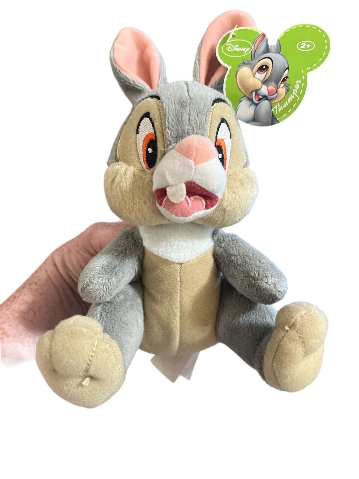 Disney Thumper Bunny Rabbit Plush Stuffed Toy Gray Tan From Bambi  9\