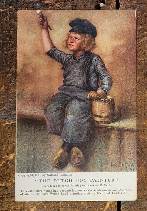 Dutch Boy Painter-National Lead Co.-C.S.S.Bank,Greenville MI- 1907-1915 Postcard