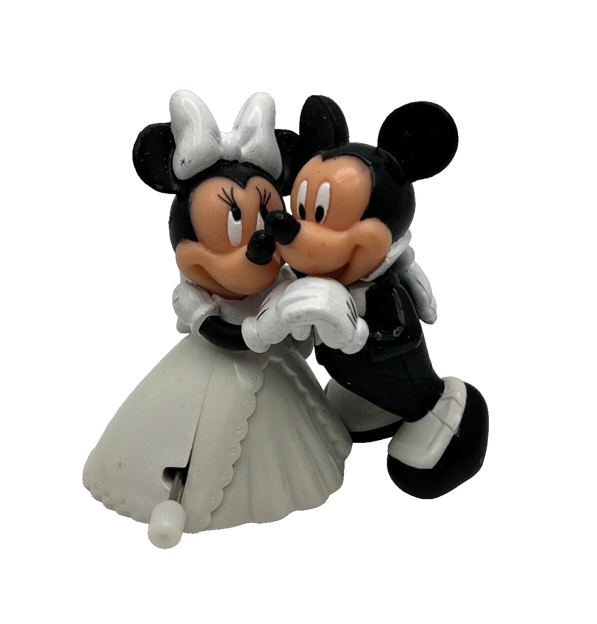 Disney Mickey And Minnie Mouse Wedding Day Wind Up Dancing Figures Works Great