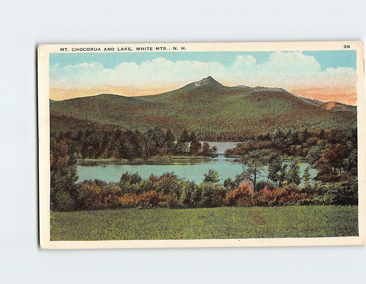 Postcard Mt. Chocorua & Lake White Mountains New Hampshire USA