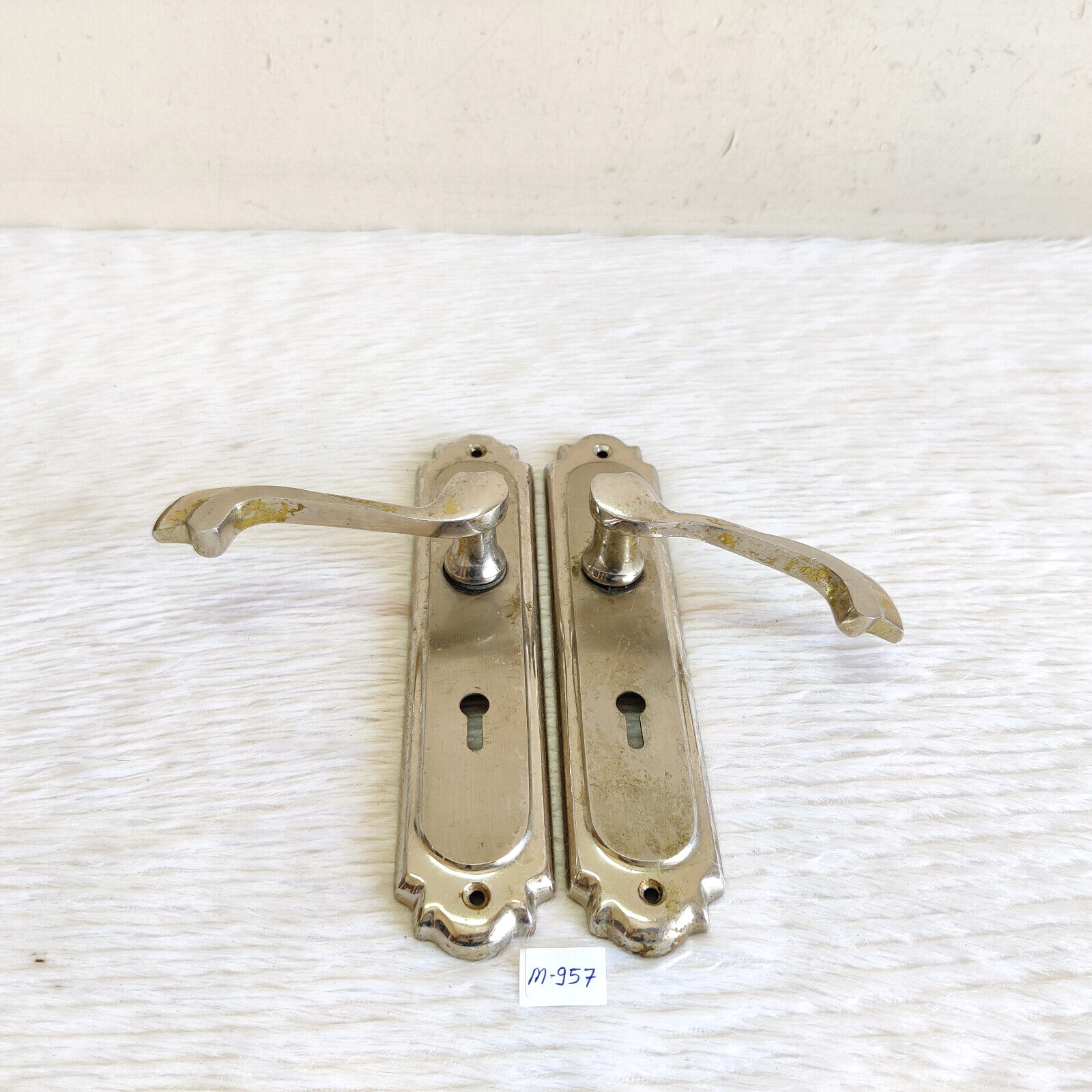 1930s Vintage Handcrafted Brass Door Lock Decorative Collectible Rare 2Pcs M957
