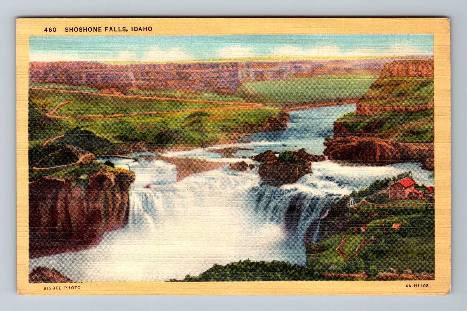 Shoshone Falls ID-Idaho, Scenic View Vintage Souvenir Postcard