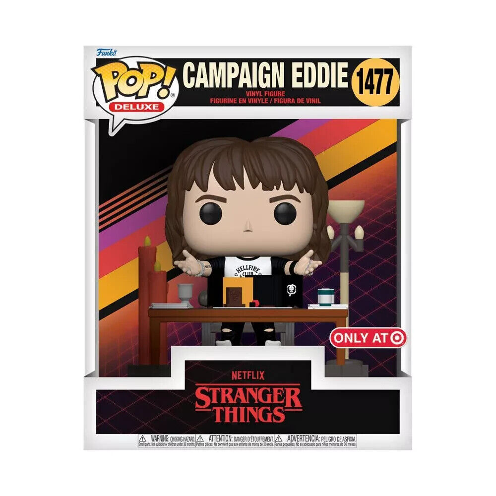 Funko Pop Deluxe: Stranger Things - Campaign Eddie #1477 Target Exclusive New