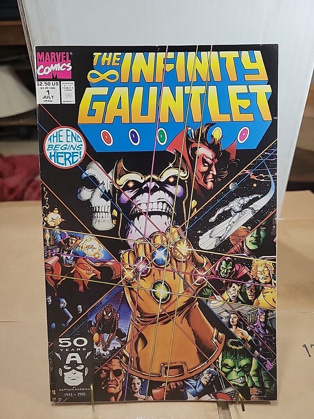 The Infinity Gauntlet #1 First Issue - Marvel July 1991 - Thanos - Perez/Starlin