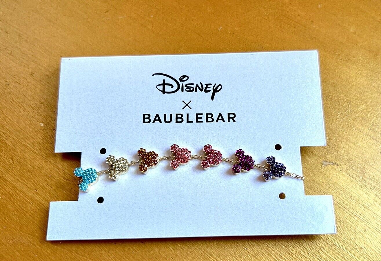 Disney X Baublebar Crystal Mickey Icon Slider Bracelet