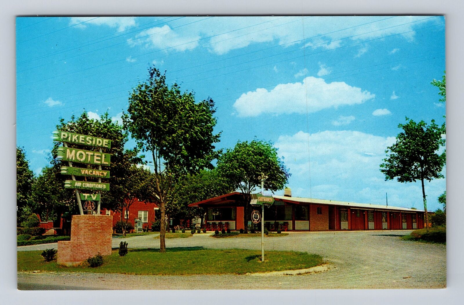 Martinsburg WV-West Virginia, Pikeside Motel, Advertising, Vintage Postcard