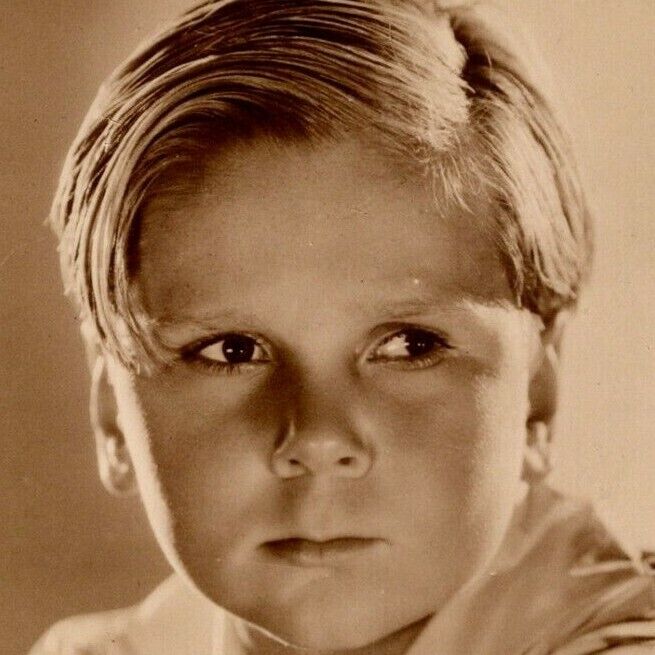 Vintage Jackie Cooper RPPC Post Card - Serious Face - MGM - VGC