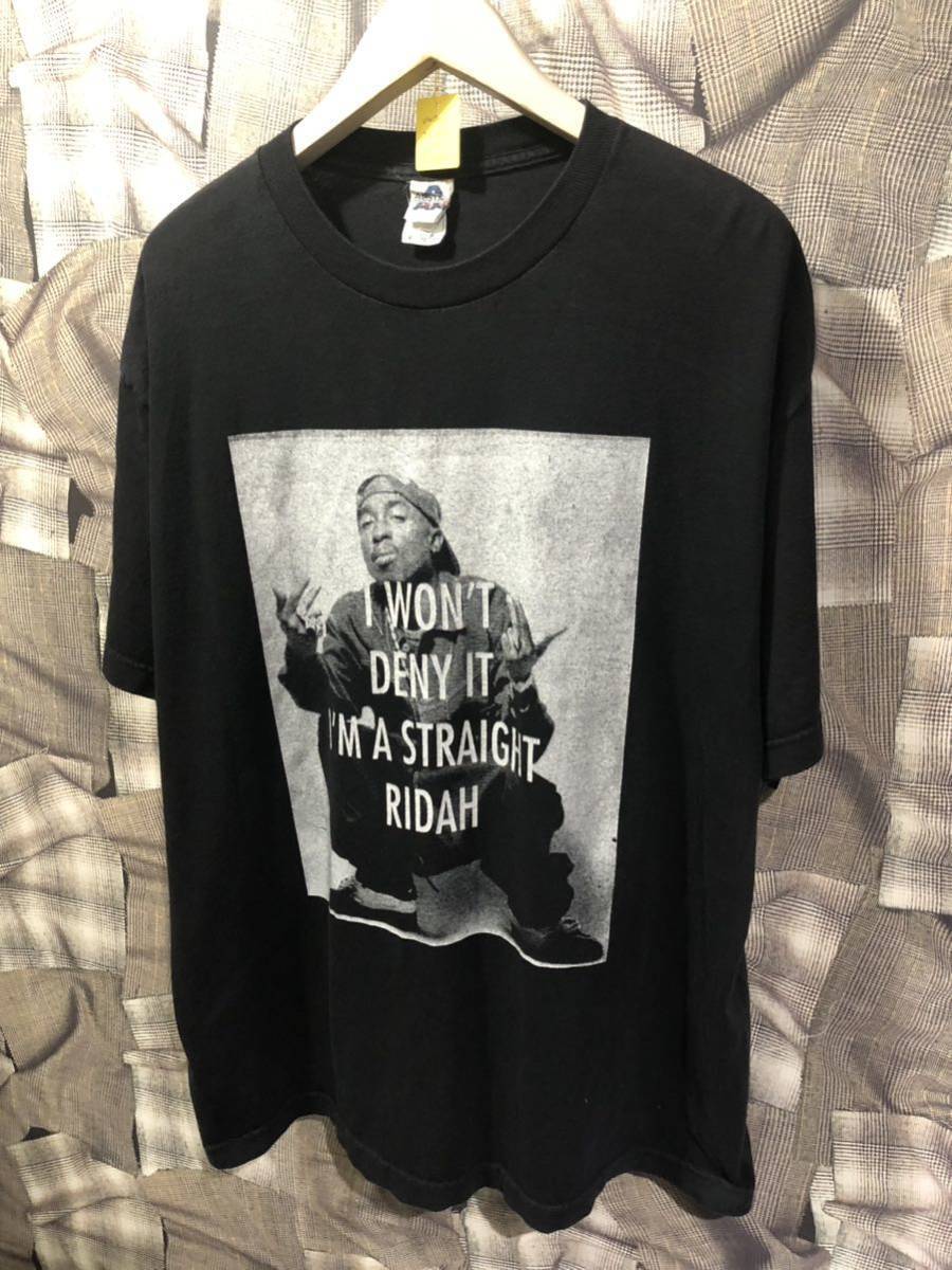 Vintage 2000 Wrap 2Pac Design Thrift Store Purchase T-Shirt Size Xl Black Fk