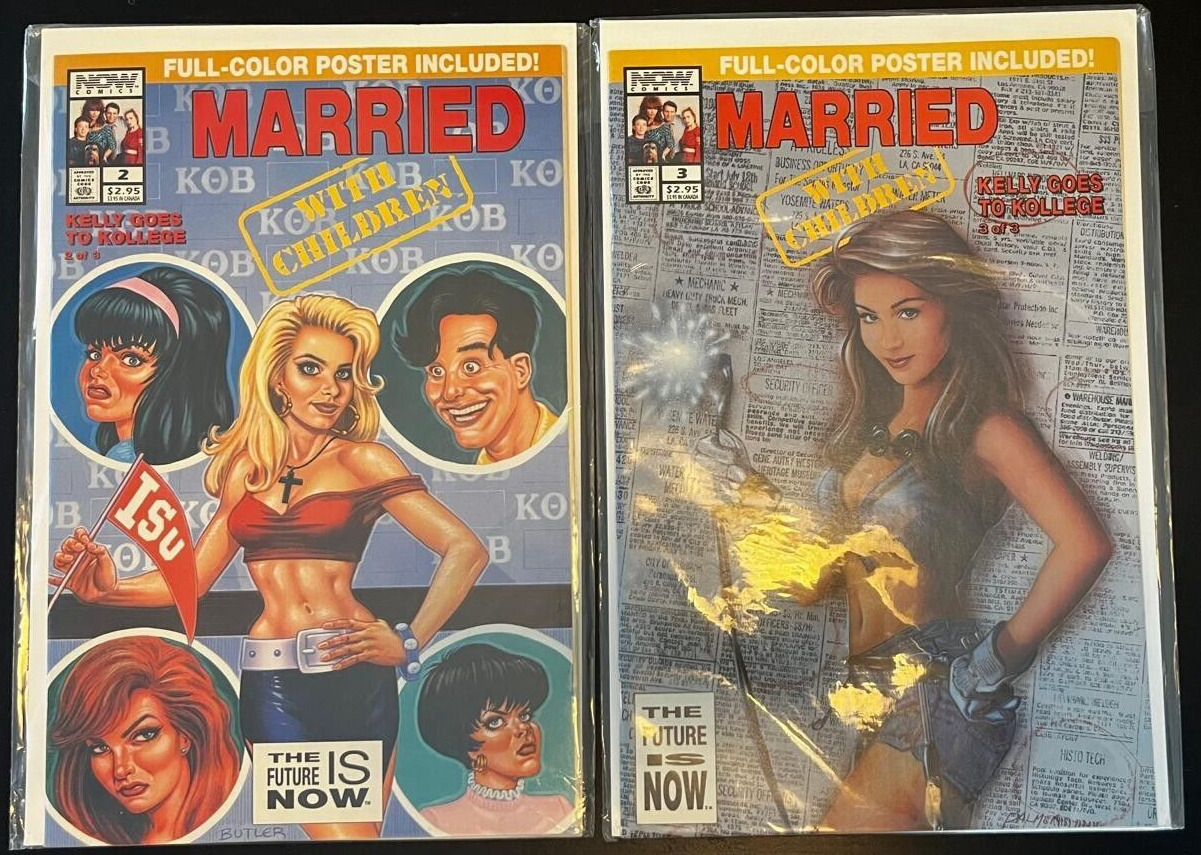 MARRIED... WITH CHILDREN Now Comics Kelly Goes to College (2-Book) LOT with #2 3