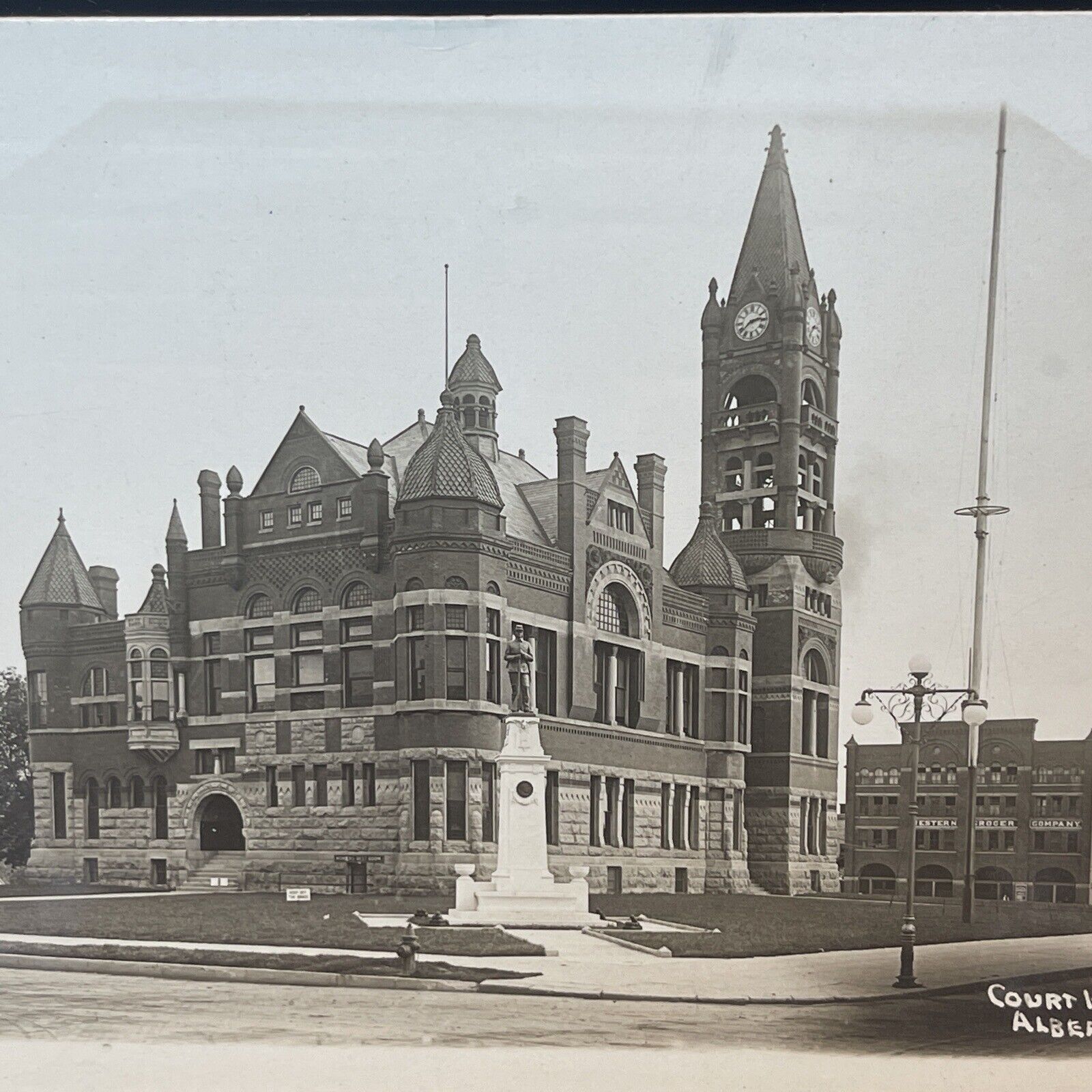 Early 1900s real photo postcard of the courthouse at Albert Lea Minnesota