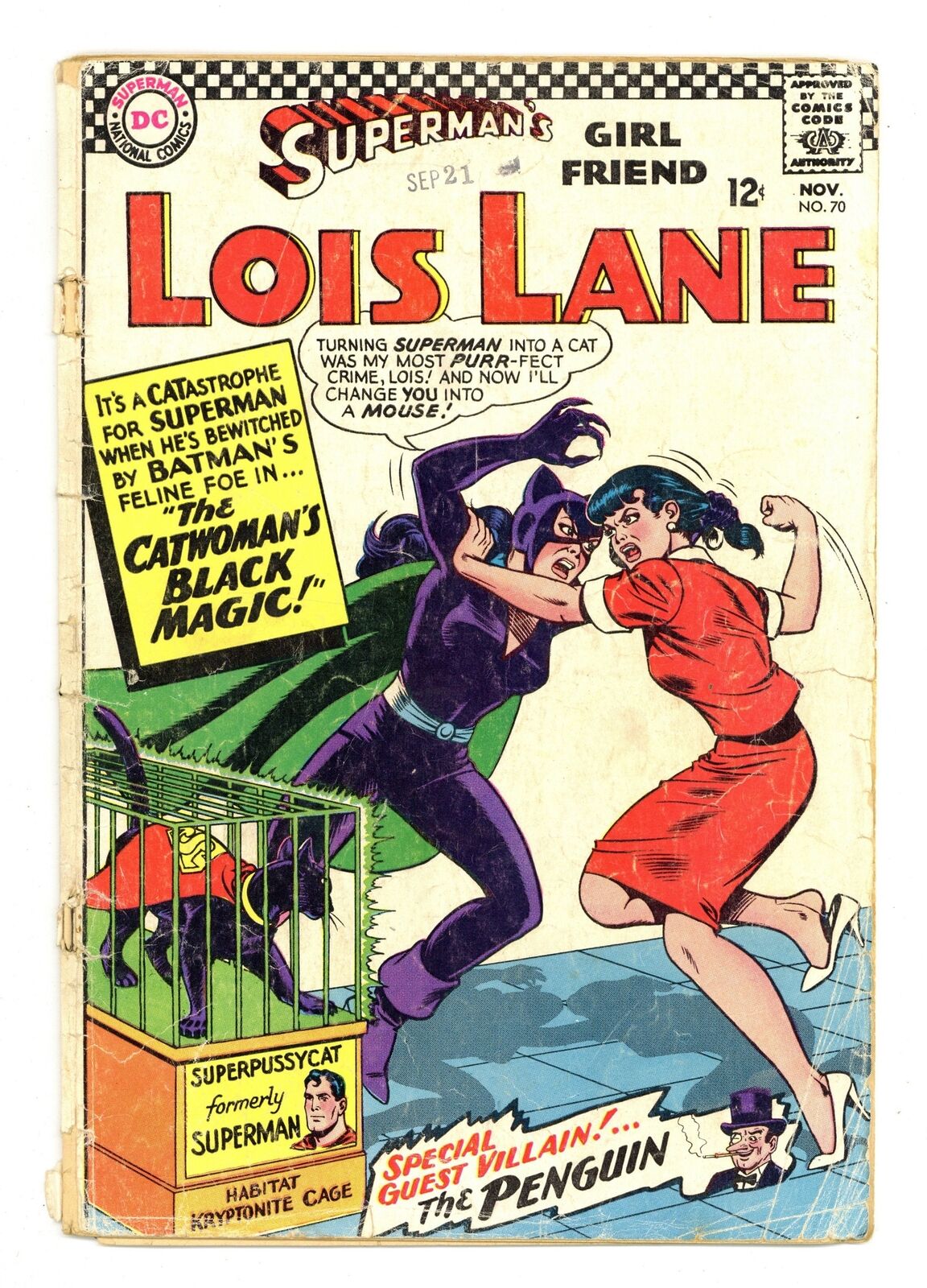 Superman's Girlfriend Lois Lane #70 PR 0.5 1966 1st SA app. Catwoman