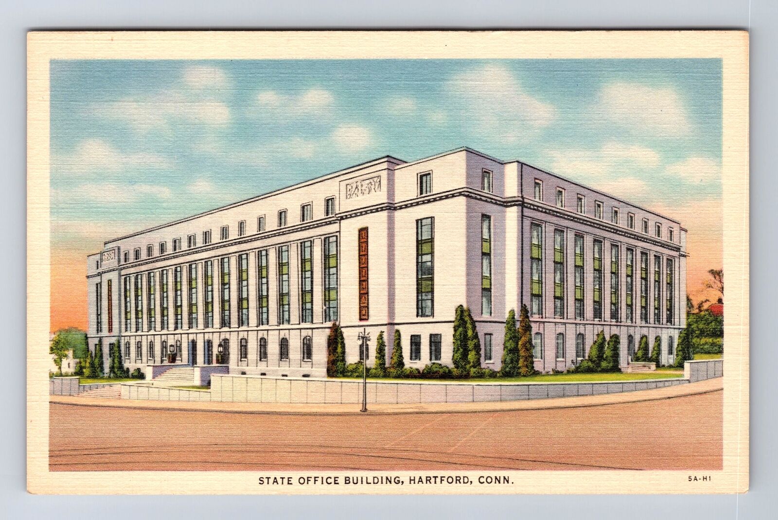 Hartford CT-Connecticut, State Office Building, Antique, Vintage Card Postcard