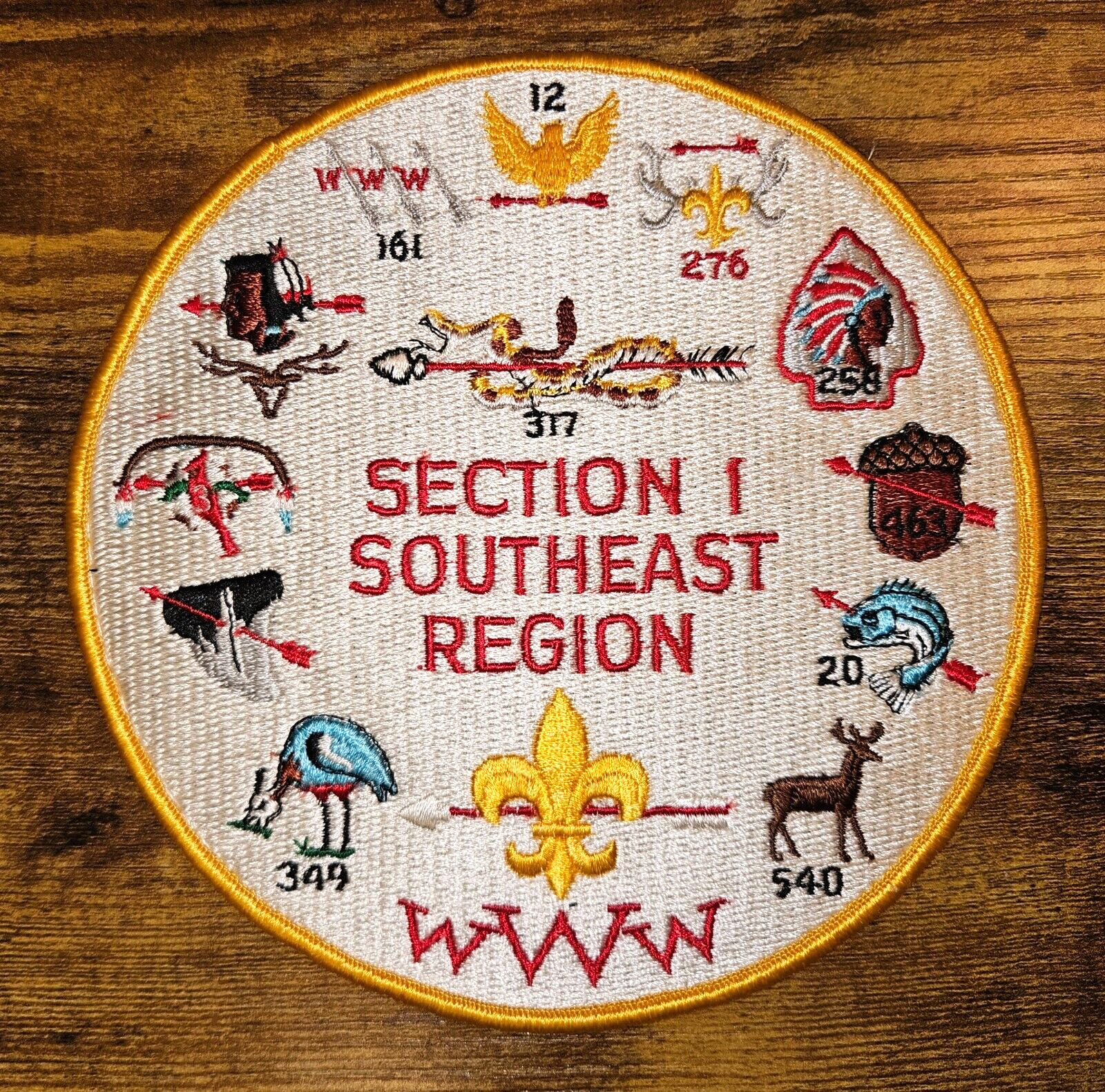 Section 1 Southeast Region 7 Inch Jacket Patch Nentico Nentego Wipit 470 Lodges