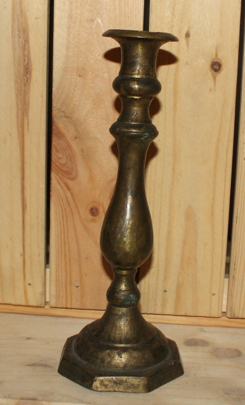 Antique Victorian bronze candlestick