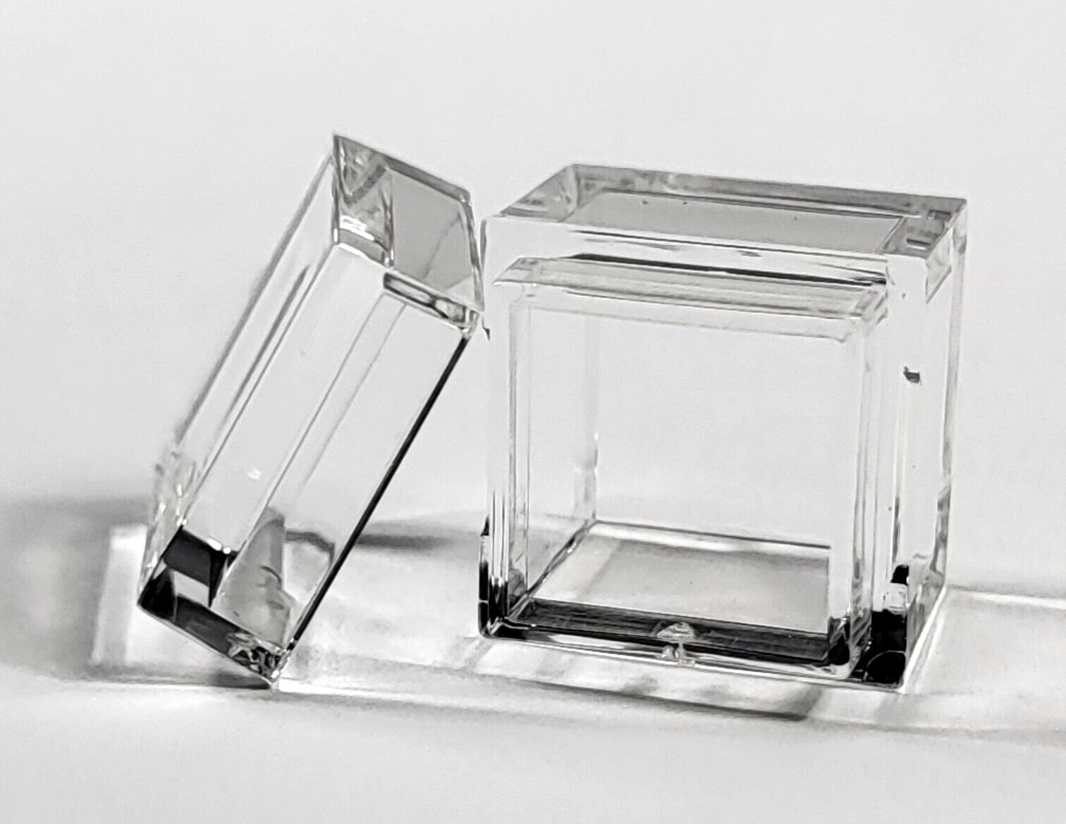 Acrylic Box Tray for Element Cubes Clear Case Periodic Table Bracket 10mm 25.4mm
