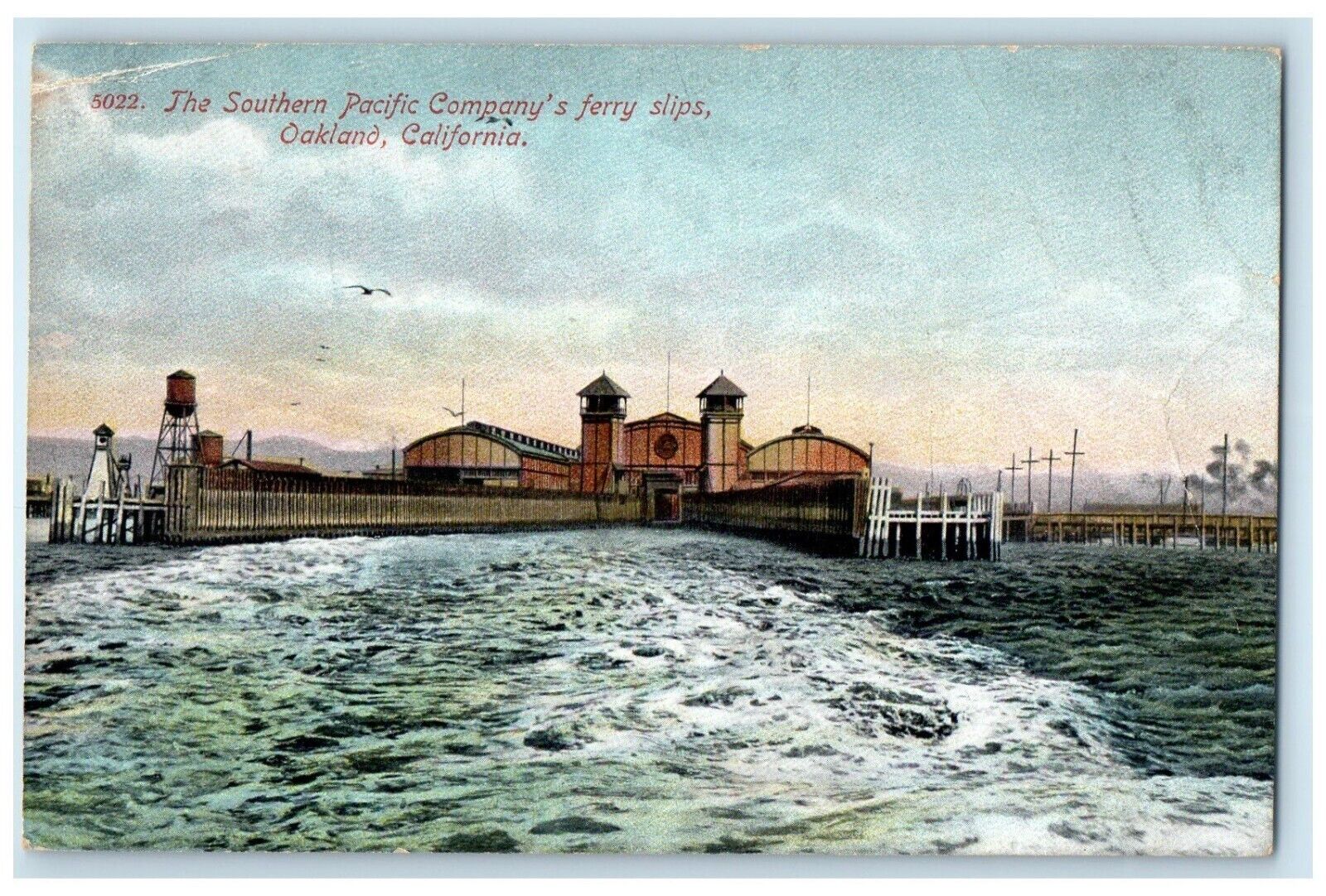 c1910s The Southern Pacific Company\'s Ferry Slips Oakland California CA Postcard