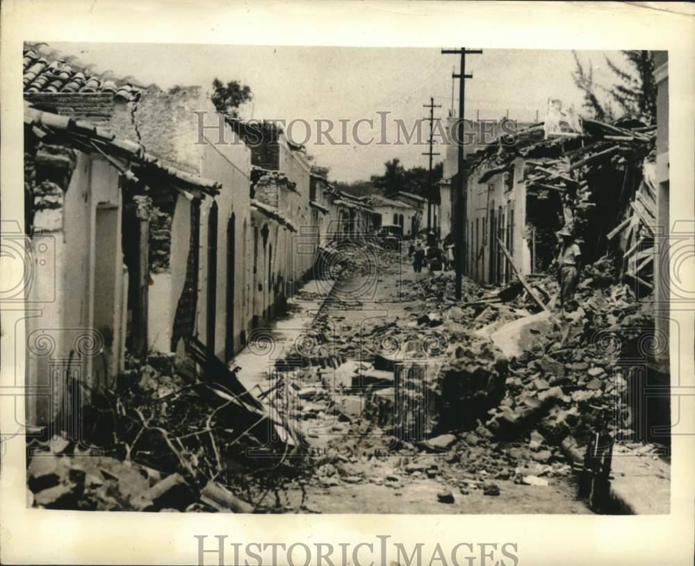 1941 Press Photo Damaged buildings caused by earthquake in Mexico City