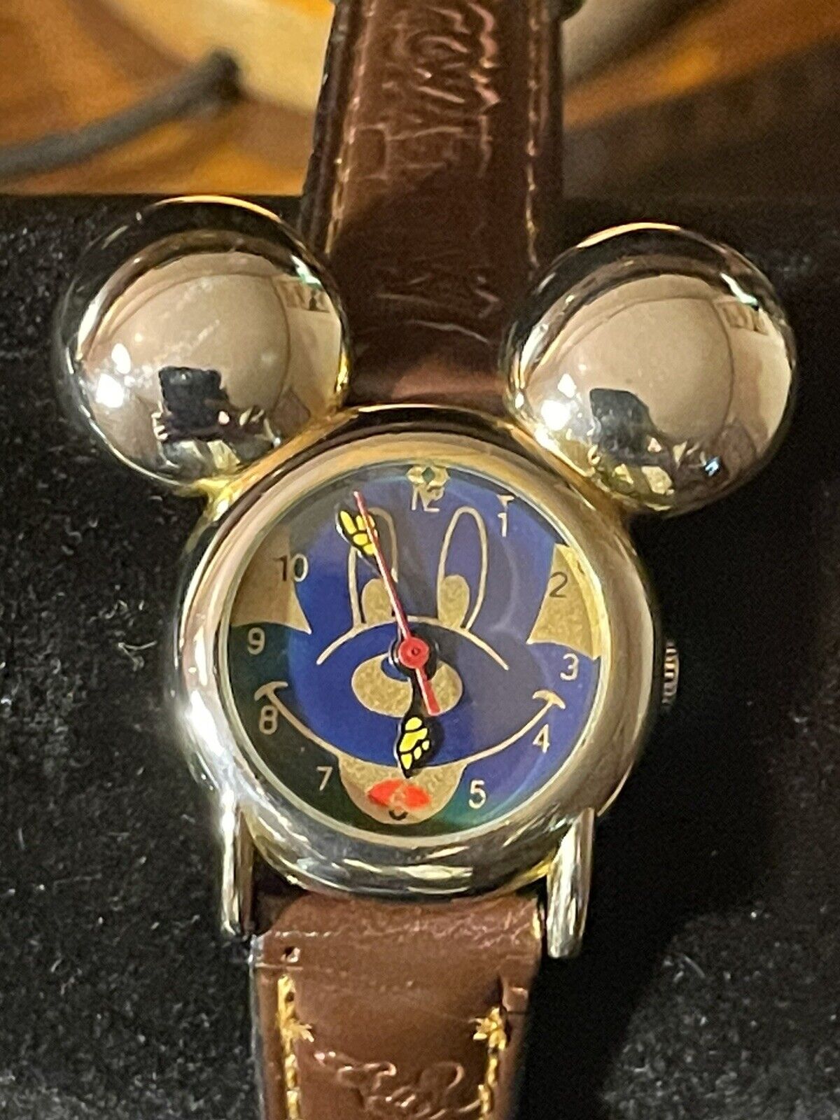 Vintage Rare Full Mickey Mouse Face and Bezel. WORKING, NM Collectors Must