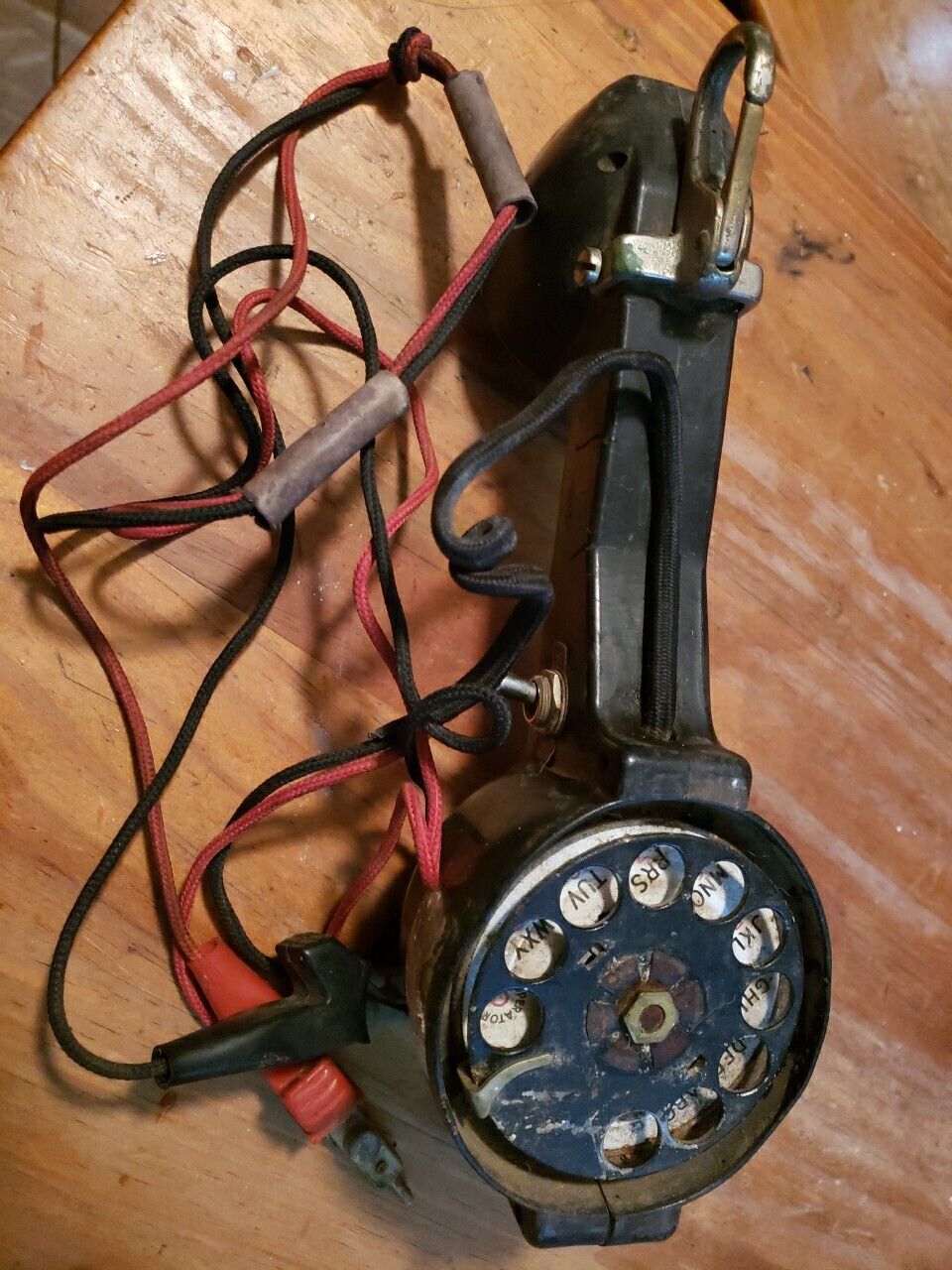 Vintage GE BECO Linemans Rotary Telephone Test Handset W/ JS Hopper Clips