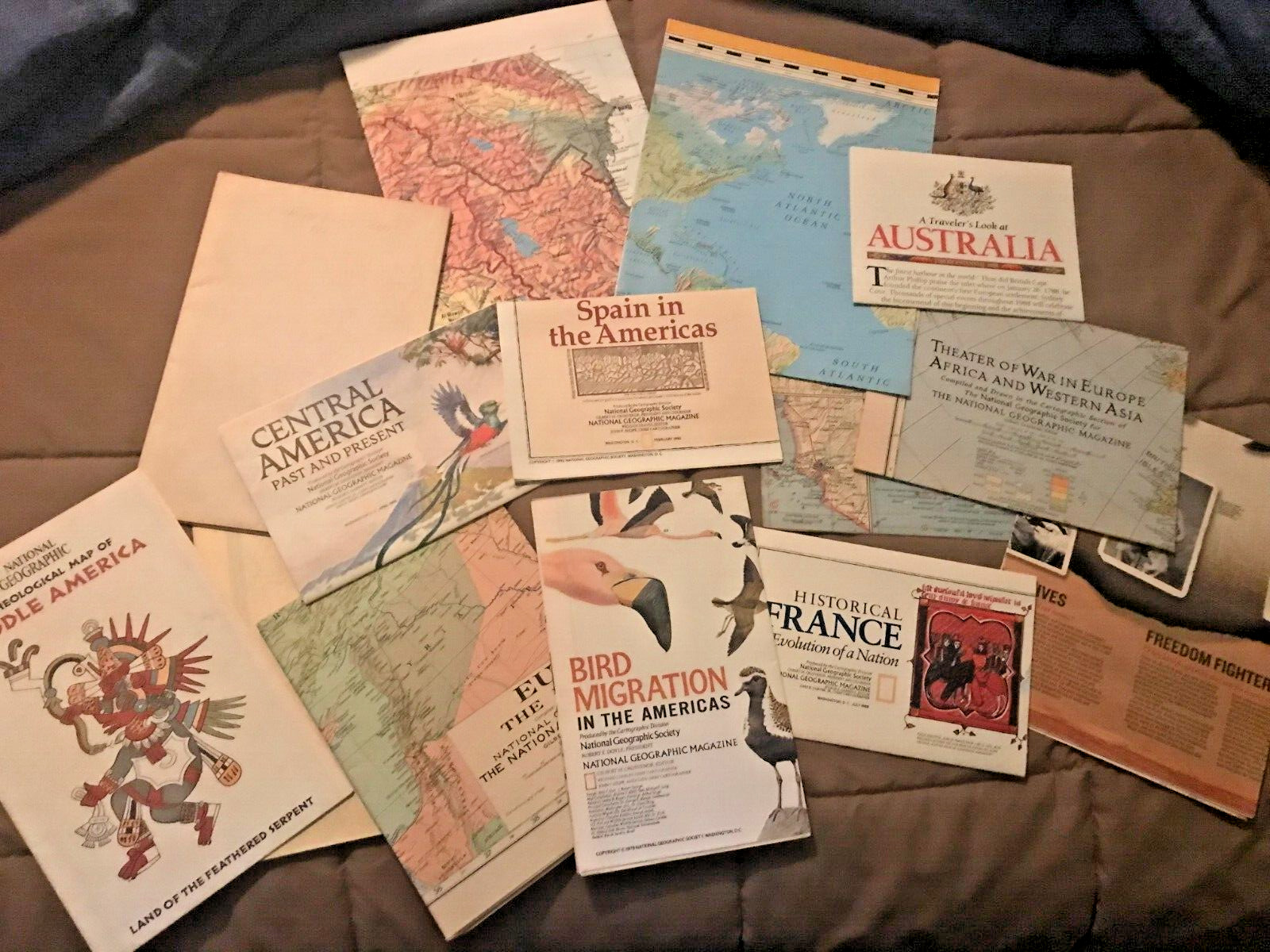 National Geographic Maps 13- Middle East, Civil War, France, etc 1929-2005 #1