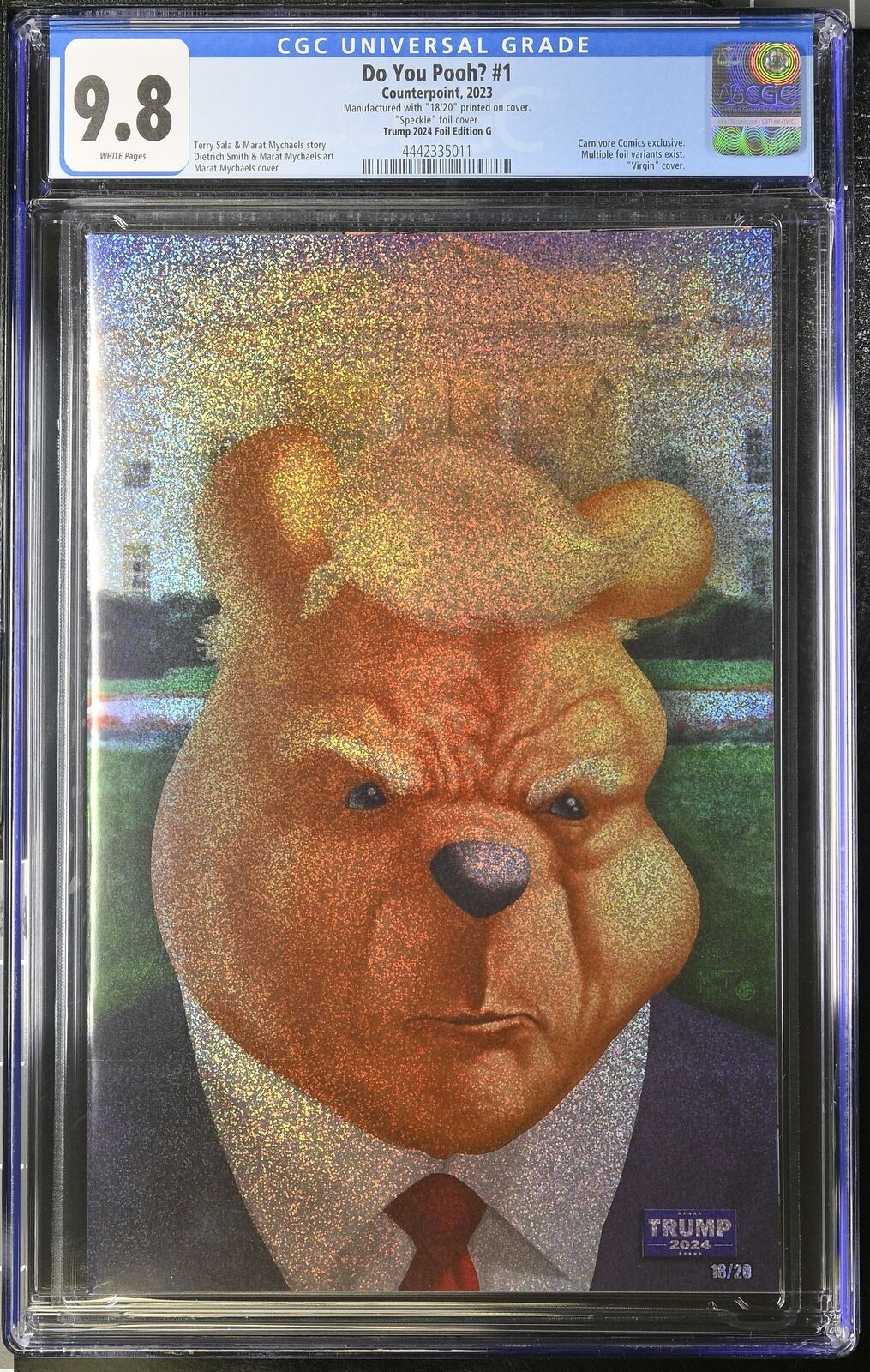 Do You Pooh? Trump 2024 Speckle Foil Edition G CGC 9.8 /20 Mychaels Cover [JU61]