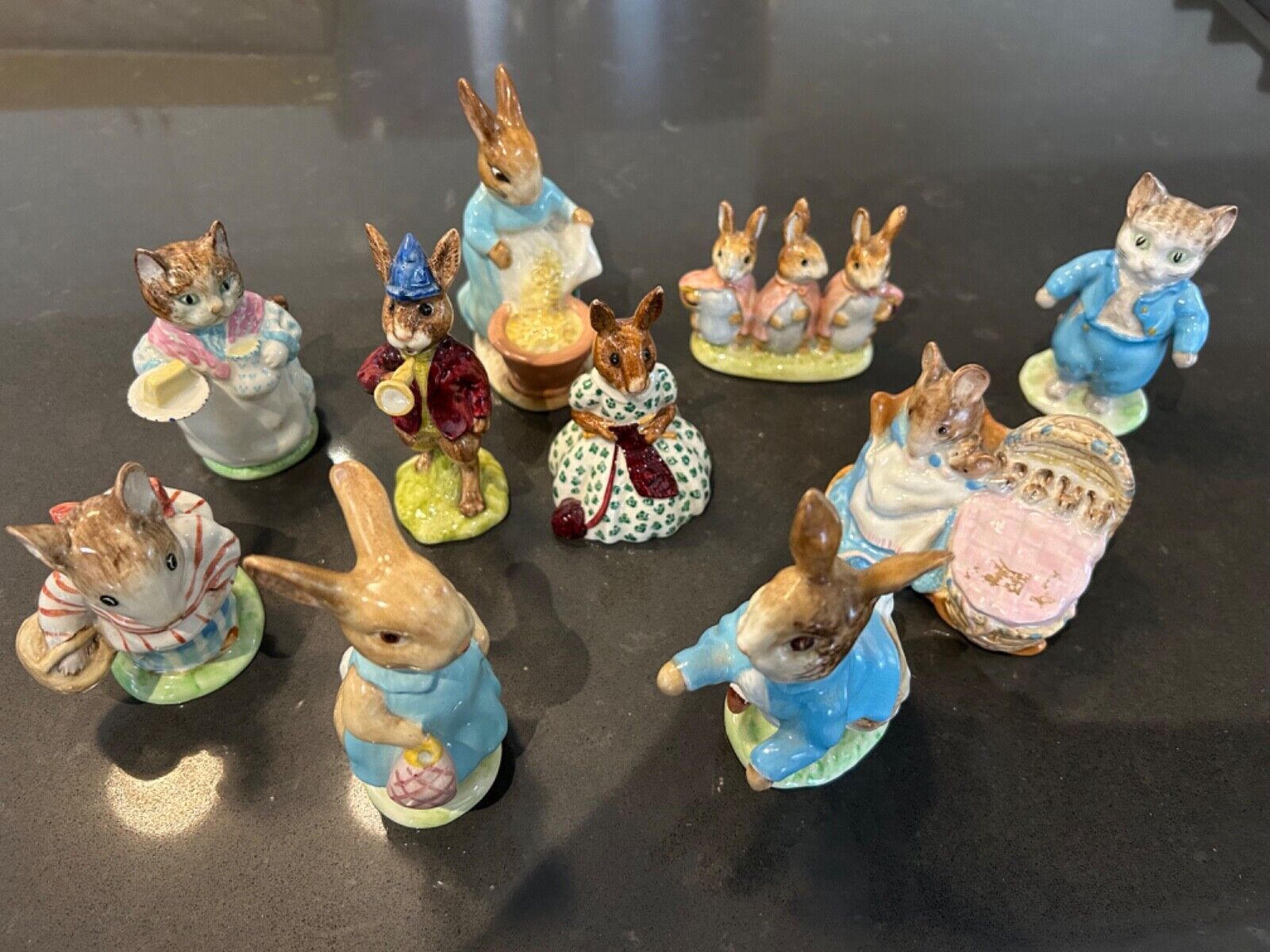COLLECTION of TEN Beatrix Potters Figurines RARE and Best F. Warne & Co, Beswick