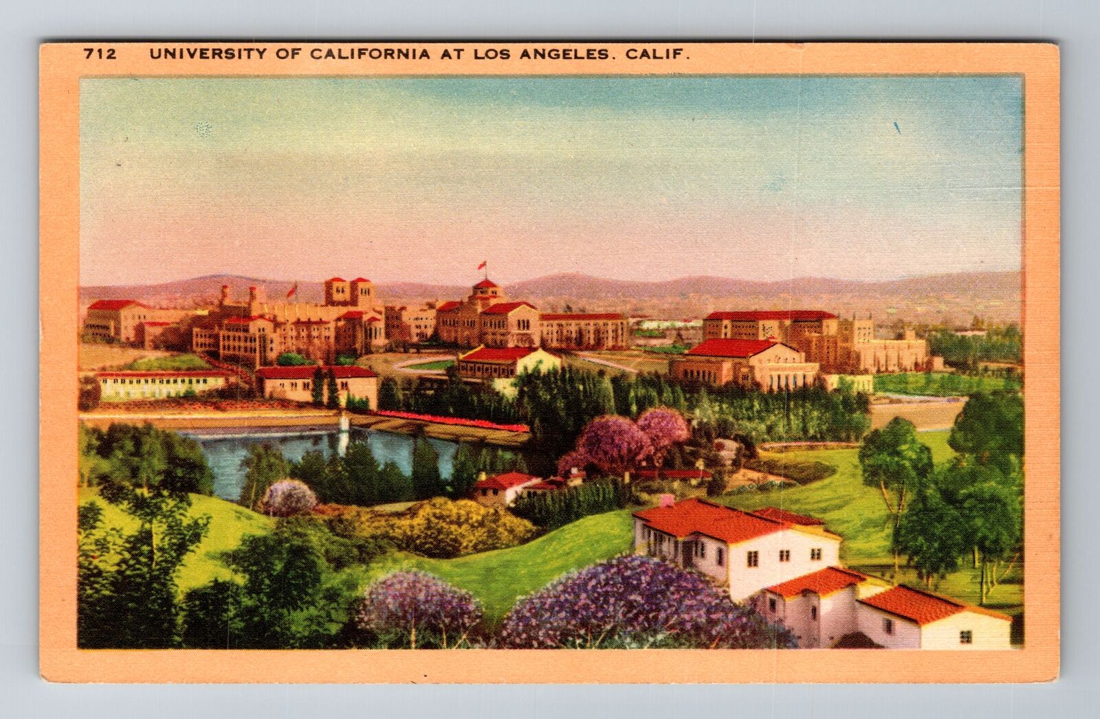 Los Angeles CA-California, University Of California, Antique, Vintage Postcard