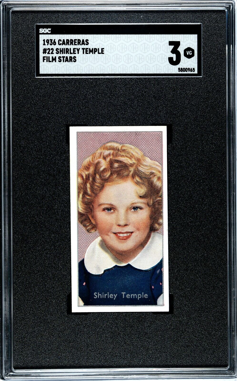 1936 Carreras Film Stars Shirley Temple #22 SGC 3