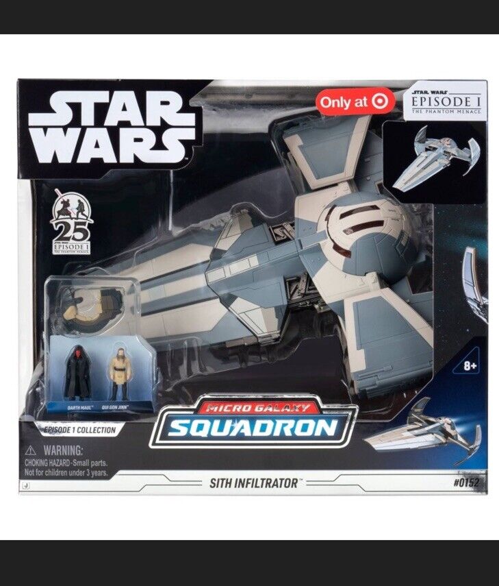 Star Wars Ep1 Micro Squadron Sith Infiltrator + Speeder + Two Figure PRESALE