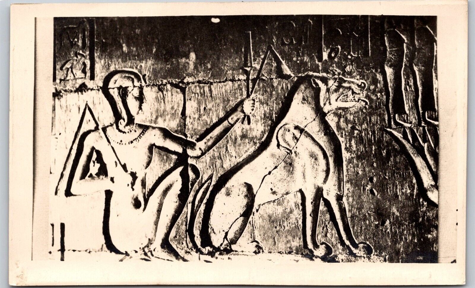 Postcard Thebes Temple of Deir El Medineh Gudgment of Osiris RPPC O170 #1
