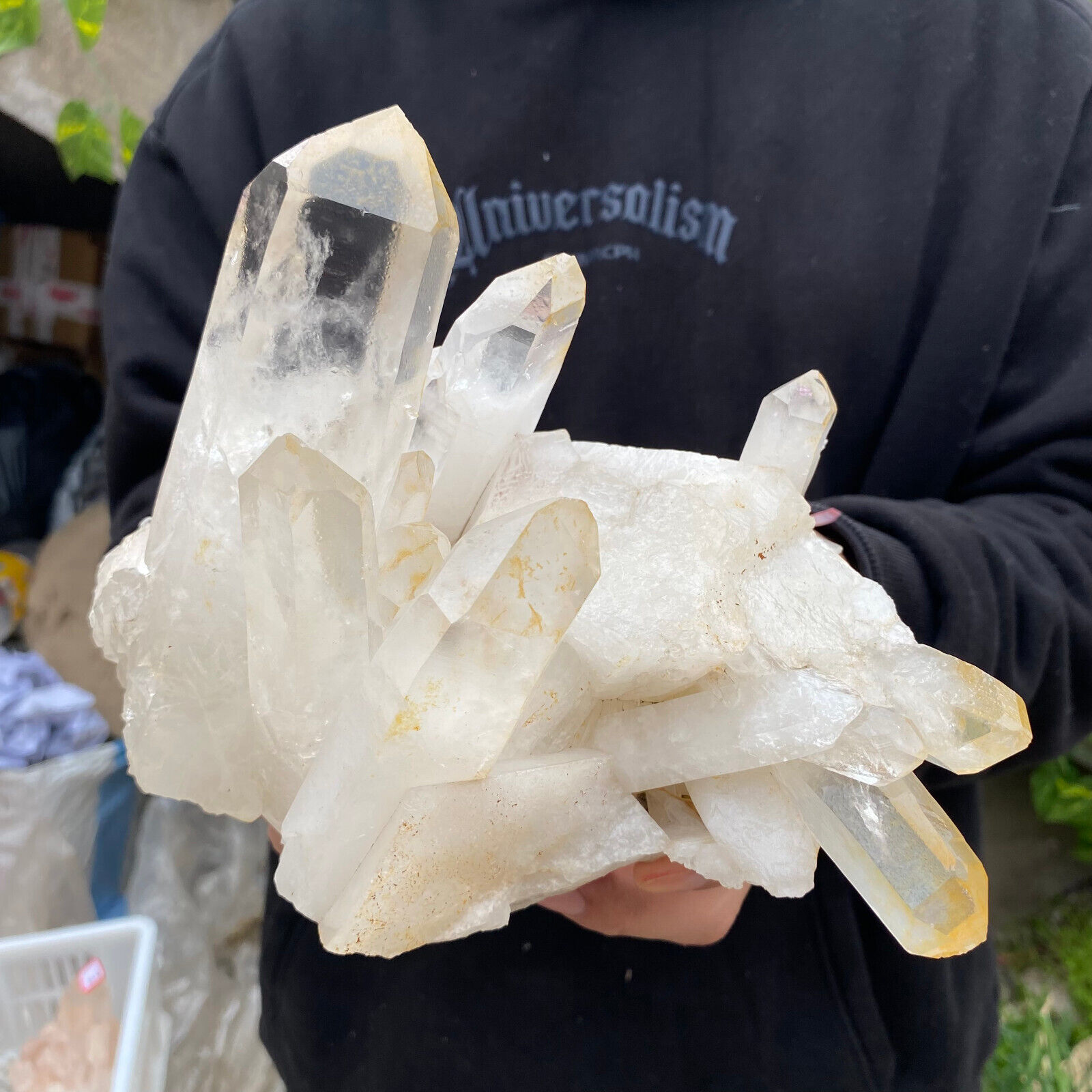 5.1lb Large Natural Clear White Quartz Crystal Cluster Rough Healing Specimen