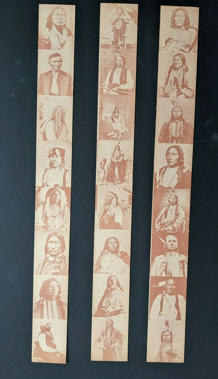 R184-2 Strip Card Set 24 American Indian Chiefs 1930's UNCUT Sitting Bull NR/MT