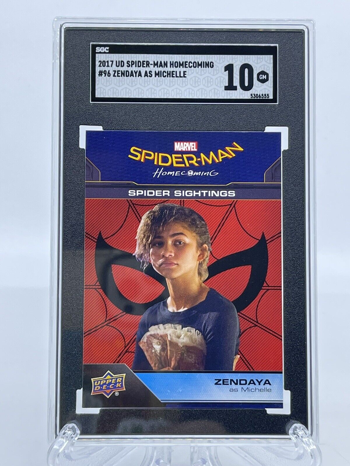 2017 Upper Deck Marvel Spider-Man Homecoming #96 Zendaya Michelle SGC 10 GEM rc