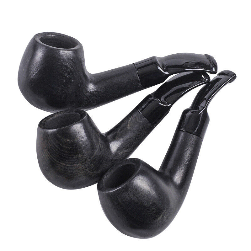 Classic Ebony Wood Pipe Small Portable Pipe Tobacco Cigarettes Cigar Pipes Gifts