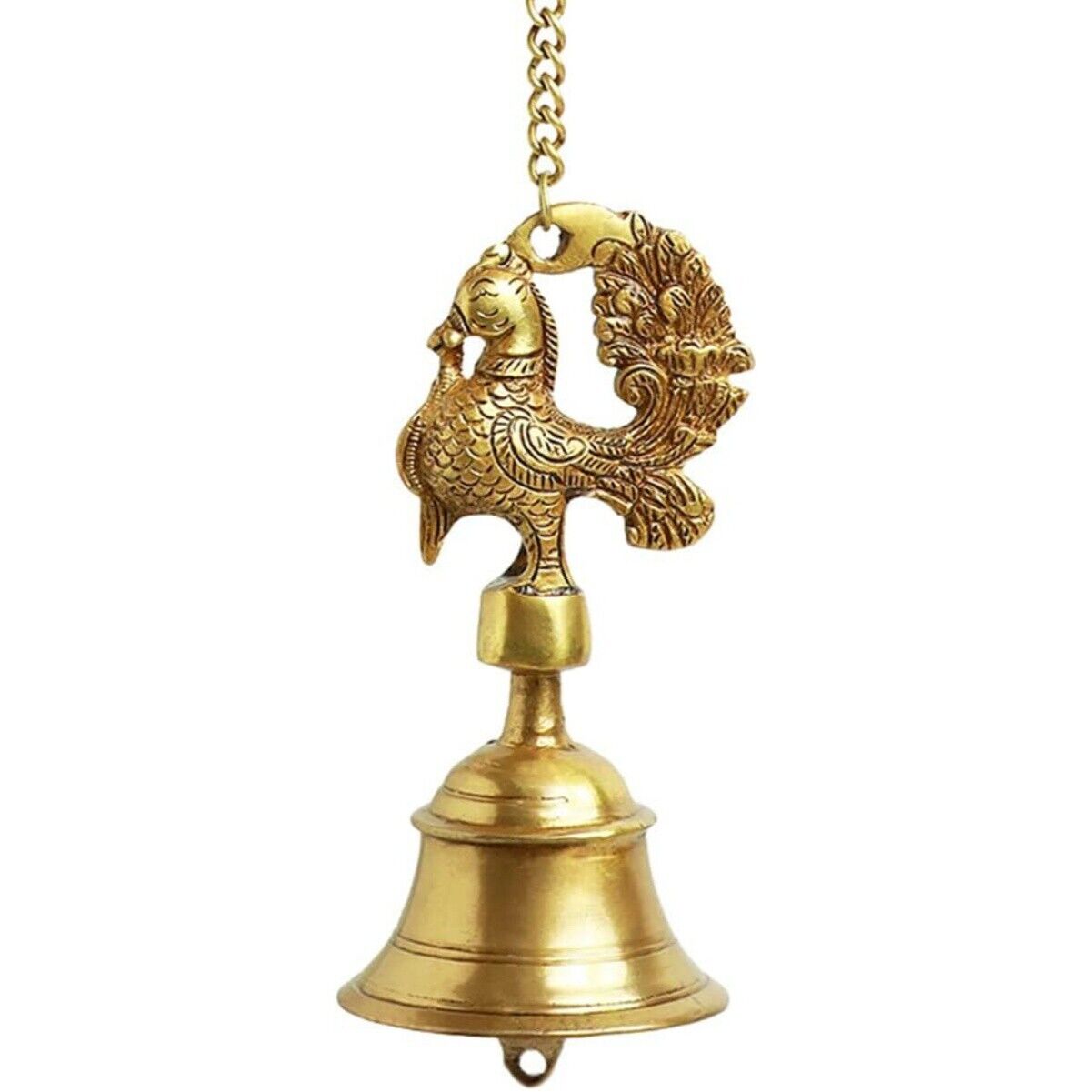 Fashtales Handicrafts 'Peacock' Brass Decorative Hanging Bells  